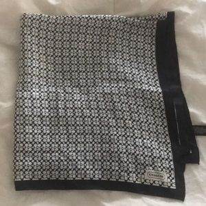 Coach silk scarf - black and white signature